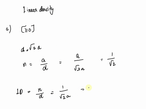(a) Derive linear density expressions for BCC [110] and [111 ...