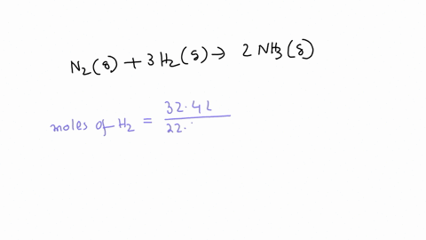 how-many-moles-of-nh3-form-when-324-l-of-h2-gas-completely-reacts-at-stp-according-to-the-following-reaction-remember-1-mol-of-224-an-ideal-gas-has-a-volume-of-l-at-stp-n2g-3h2g-2nh3g