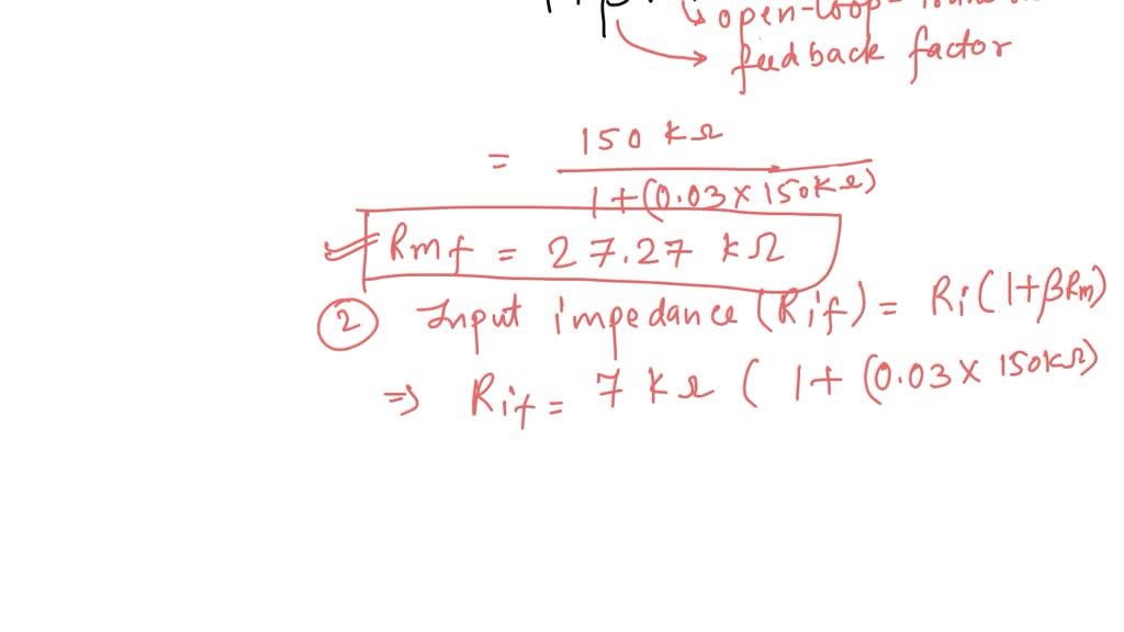 SOLVED: Problem 4: Compute (i) the trans-resistance gain, Rmf, (ii ...