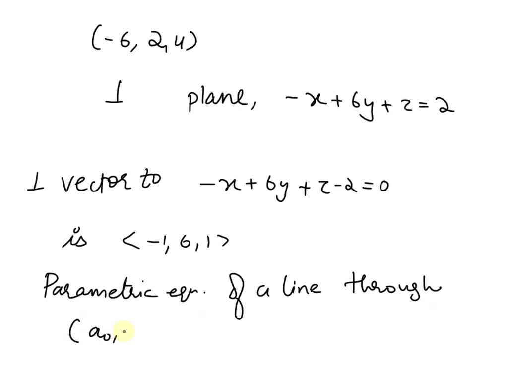 Solved Find A Set Of Parametric Equations Of The Line With The Given Characteristics Enter 4012