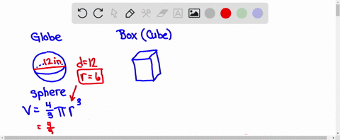 tiffany wants to calculate the volume of her globe the globe is in the shape of a sphere as ...