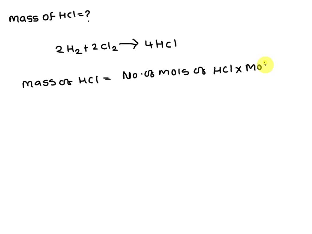 SOLVED 2.) When a mixture of hydrogen gas and chlorine gas is exposed