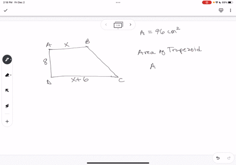 trapezoid-abcd-is-shown-below-with-ab-dc-if-dc-is-6-cm-longer-than-ab-the-area-onche-rapezoid-is-96-cm-and-the-height-of-the-trapezoid-is-8-cm-find-the-length-of-ab-note-that-the-diagram-may-26637