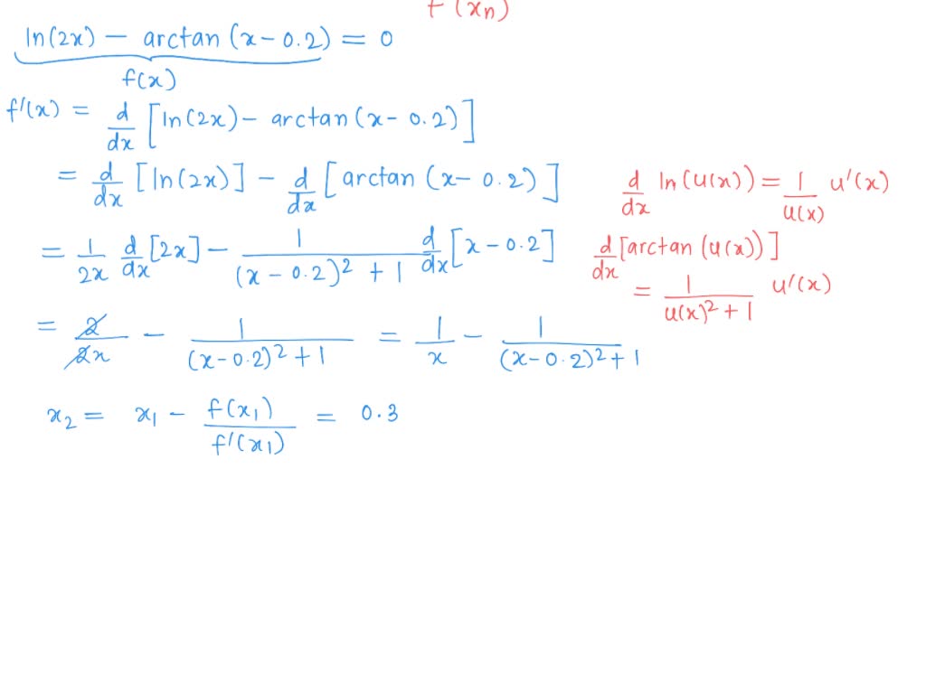 SOLVED:Use Newton's method to approximate a root of the equation ln(3x ...