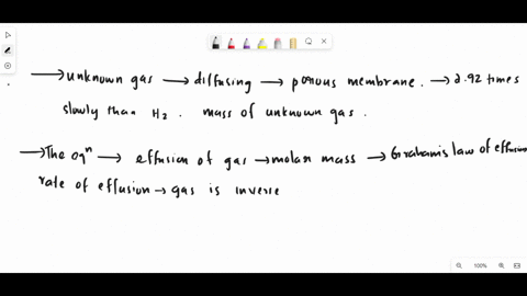 an-unknown-gas-is-found-to-diffuse-through-a-porous-membrane-292-times-more-slowly-than-h2-what-is-the-molecular-mass-of-the-gas-82932