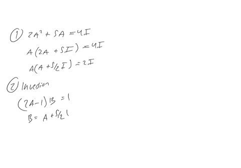 assume-that-a-square-matrix-a-satisfies-2a2-5a-4i-0-show-that-2a-i-is-invertible-and-find-its-inverse-in-terms-of-a