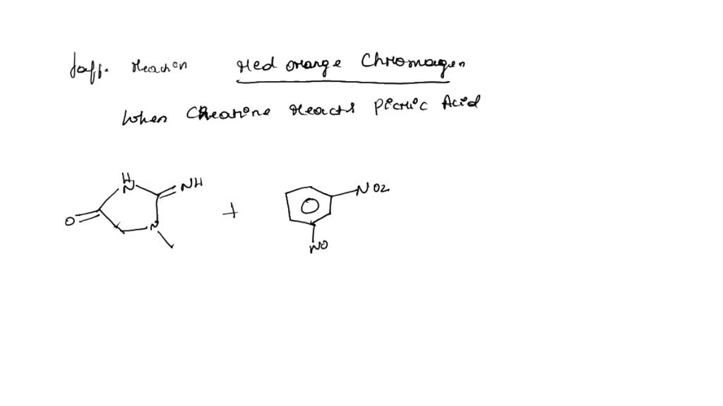 SOLVED In the Jaffe reaction, a redorange chromogen is formed when