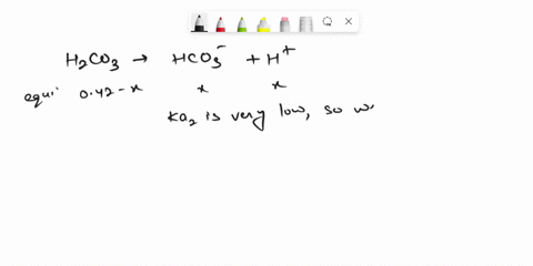 carbonic-acid-h2co3-is-a-diprotic-acid-with-ka1-43-107-and-ka2-56-1011-what-is-the-ph-of-a-048-m-solution-of-carbonic-acid-45518