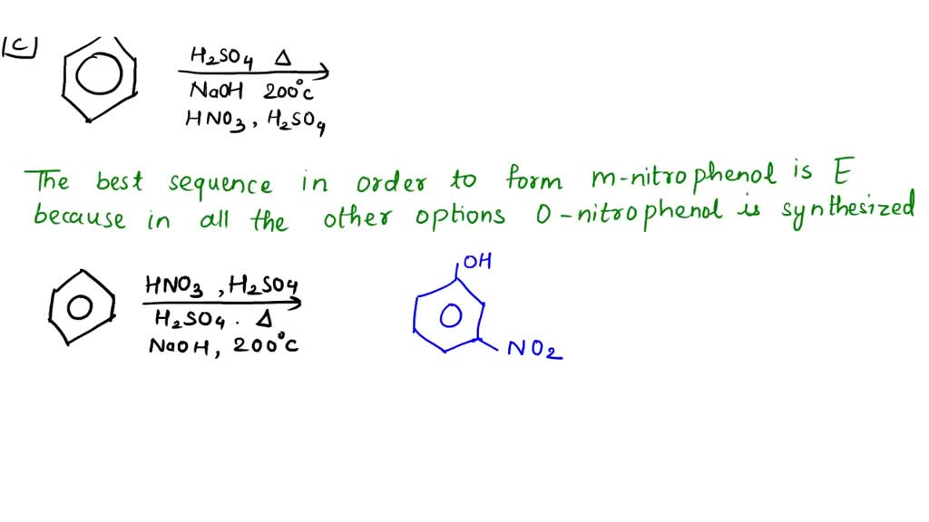 SOLVED: What is the best sequence of reactions to synthesize m ...