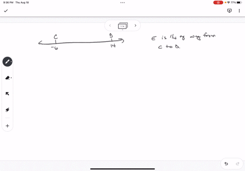 on-a-number-line-c-is-at-6-and-d-is-at-14-what-is-the-coordinate-of-e-which-is-14-of-the-way-from-c-to-d-94013