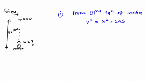 an-object-is-thrown-vertically-upwards-and-rises-to-a-height-of-10m-calculate-i-the-velocity-with-which-the-object-was-thrown-upwards-and-ii-the-time-taken-by-the-object-to-reach-the-highest-point
