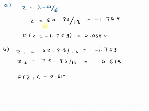 the-time-needed-to-complete-a-final-examination-in-a-particular-college-course-is-normally-distributed-with-mean-of-83-minutes-and-a-standard-deviation-of-13-minutes-answer-the-following-que-80811