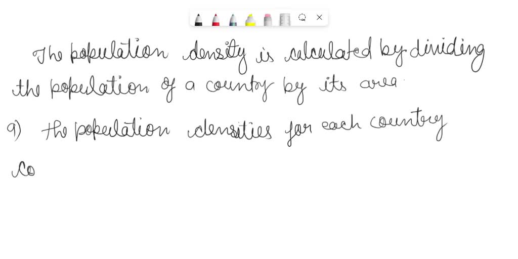 SOLVED How many more people per square mile are there in country B