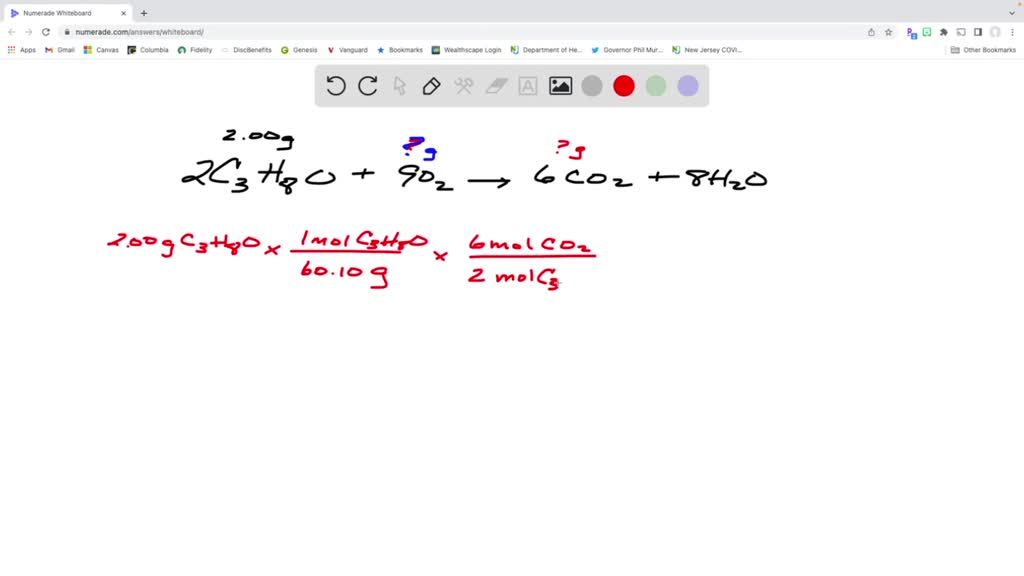 SOLVED: 2.00 g of 1-propanol (C3 H8 O, molecular weight 60.10 amu ...