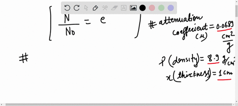 the-mass-attenuation-coefficient-of-copper-is-00689-cm2g-for-10-mev-photons-the-number-of-10-mev-photons-in-a-narrow-beam-is-reduced-to-what-fraction-by-a-slab-of-copper-1-cm-thick-the-densi-74494