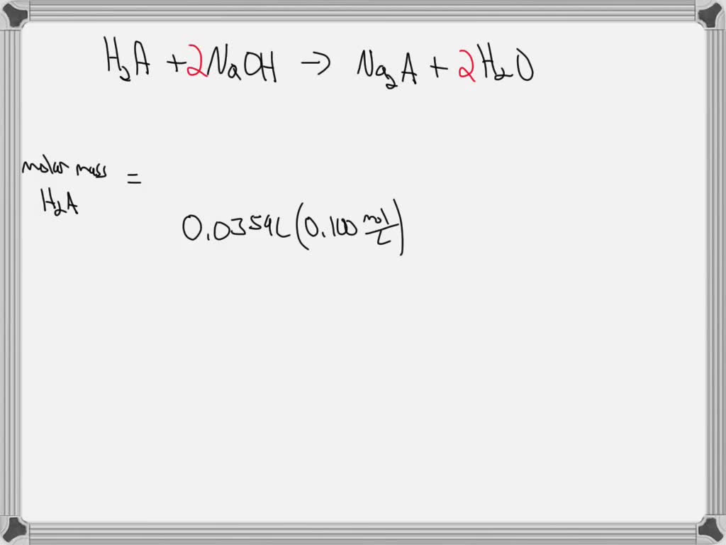 SOLVED: A 0.681 G Sample Of A Diprotic Acid Is Dissolved In Water And ...