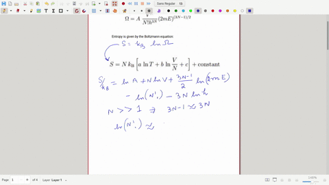 the-number-of-the-accessible-microstates-for-an-n-particle-system-confined-in-a-volume-v-is-given-by-vn-n-a-2men-1y-nlhsn-where-e-is-the-energy-a-is-a-constant-h-is-the-planck-constant-and-m-37903