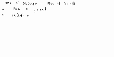 a-rectangle-is-6-units-wide-and-x-8-units-long-it-has-the-same-area-as-a-triangle-with-a-height-of-7-units-and-a-base-of-x-3-units-what-is-the-area-of-the-rectangle-36437