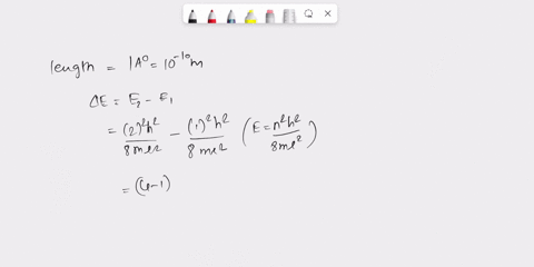 for-an-electron-in-a-box-of-length-1-angstrom-1-angstrom-10-10-m-a-calculate-the-separation-between-the-two-lowest-energy-levels-b-calculate-the-wavelength-corresponding-to-the-transition-be-26506