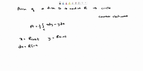 we-can-use-line-integrals-t0-compute-the-area-of-region-in-r2-the-area-is-given-by-the-line-integral-a-2_-xdy-ydx-where-bounds-the-area-of-the-region-find-the-area-of-the-disc-d-of-radius-r-18496