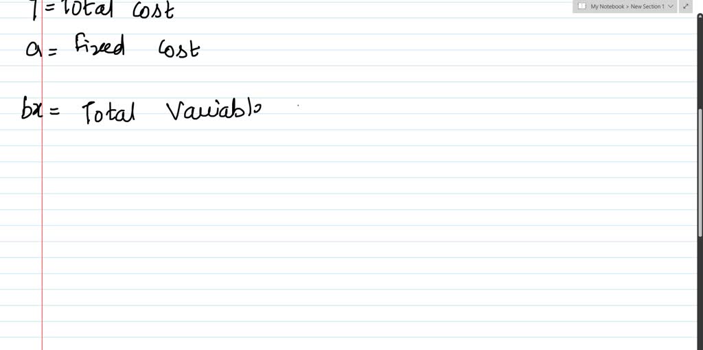 SOLVED: In describing the cost formula equation, Y = a +bX, which of ...