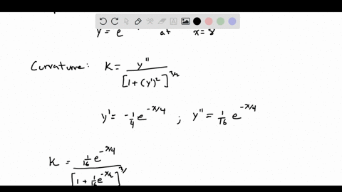 find-the-curvature-and-radius-of-curvature-of-the-plane-curve-at-the-given-value-of-x-y-ex4-x-8-k-1k-99038