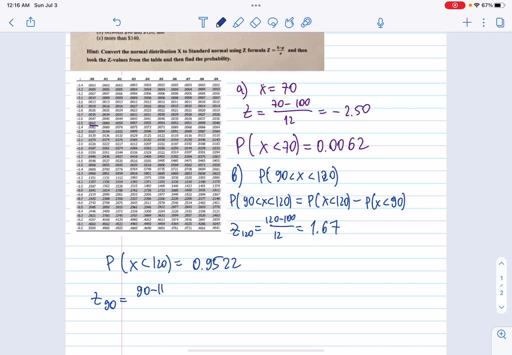 SOLVED Part I Complete probability statement. Part II Show all