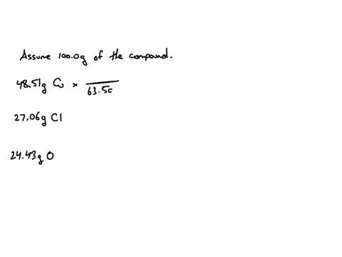 what-is-the-empirical-formula-of-the-compound-that-is-4851-cu-2706-cl-and-2443-o-by-mass-31383