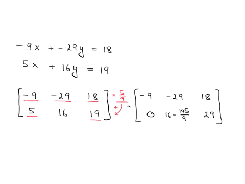 solve-the-system-of-equations-using-the-gaussjordan-elimination-method-9x-29y-18-5x16y-19-xy