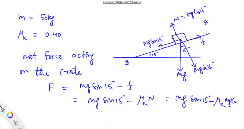 SOLVED Q4 Calculate the velocity V of the 50 kg crate when it reaches