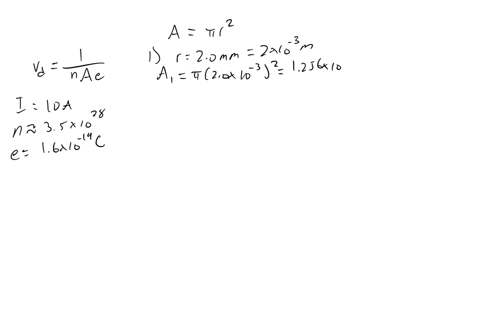 an-aluminum-wire-consists-of-the-three-segments-shown-in-figure-1-the-current-in-the-top-segment-is-i10-mathrma-figure-1-of-1-part-d-for-each-of-these-three-segments-find-the-dritt-velocity-vd-express