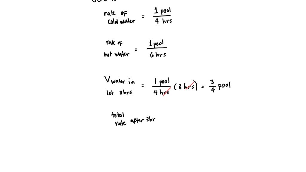 A cold water pipe can fill a swimming pool in 4 hours, and a hot water