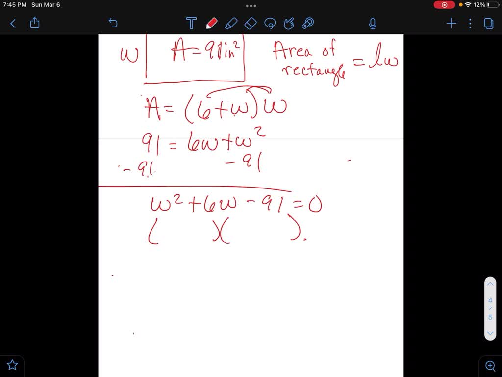 One Side Of A Rectangle Is 9 Inches Longer