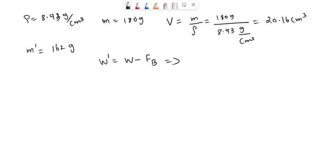 SOLVED: A piece of copper whose density is 8.93 g/cm3 has a mass of 180 ...