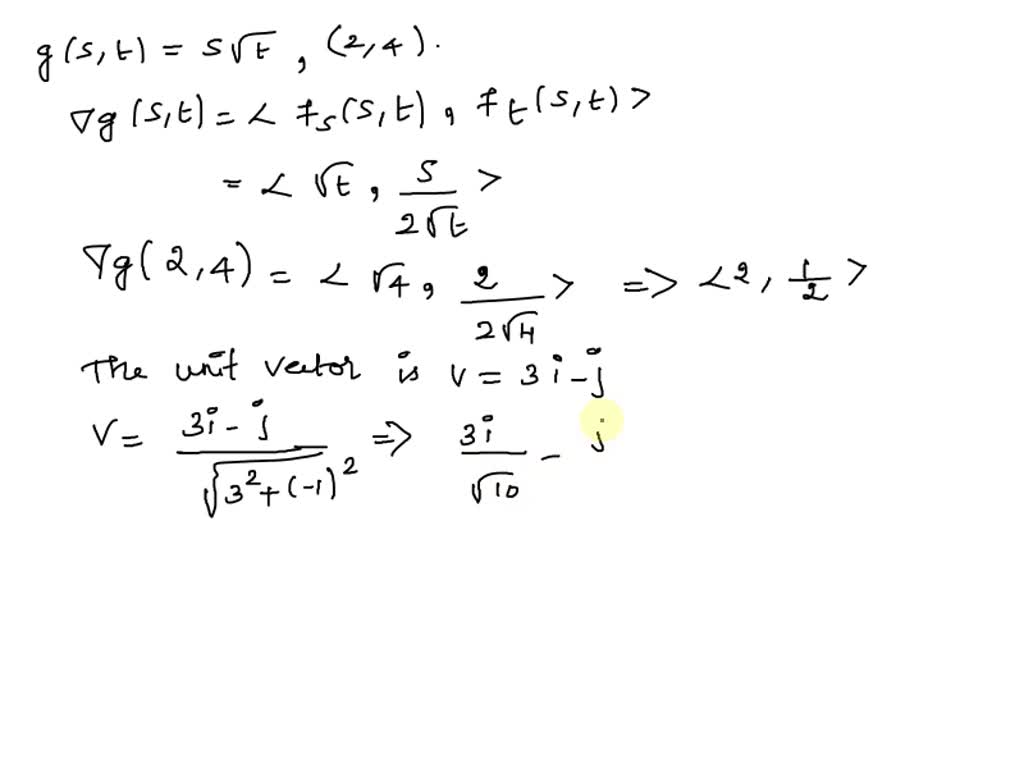 SOLVED: Find the directional derivative of the function at the given ...