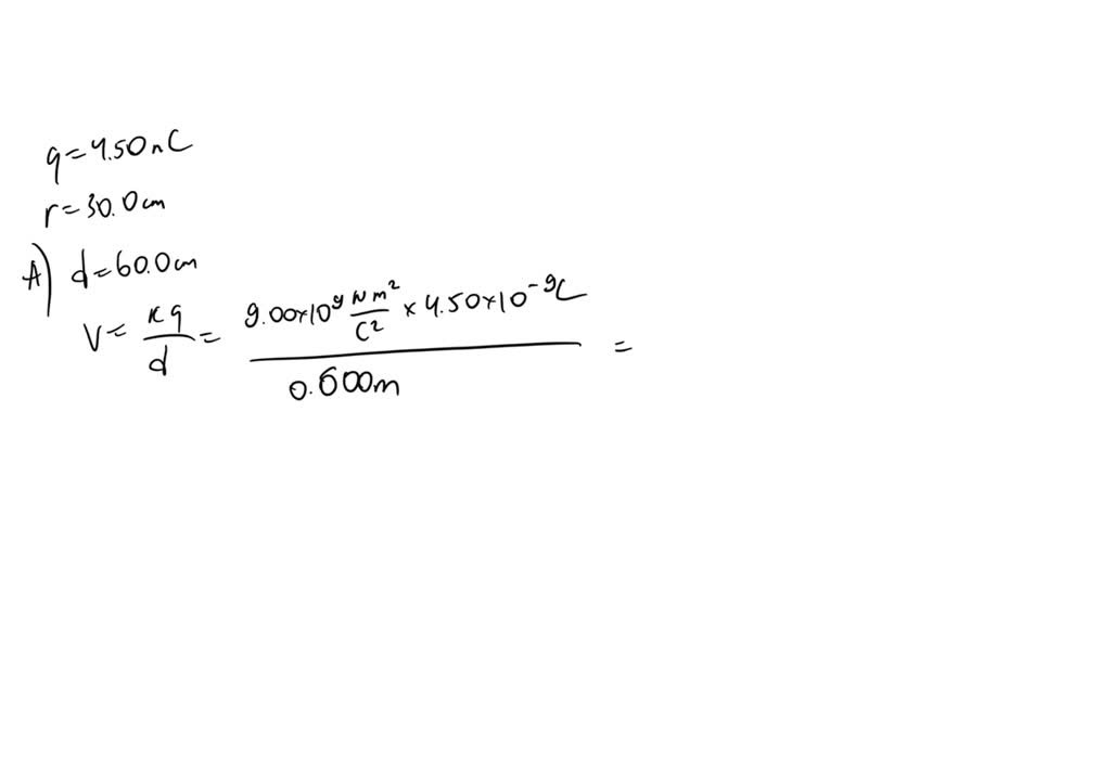 SOLVED: A total electric charge of 4.50 nC is distributed uniformly ...