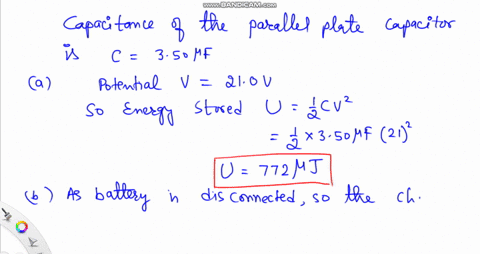 a-parallel-plate-capacitor-has-capacitance-350-f-a-how-much-energy-is-stored-in-the-capacitor-if-it-is-connected-to-a-2100-v-battery-j-b-if-the-battery-is-disconnected-and-the-distance-betwe-60167
