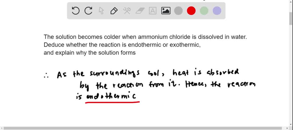 SOLVED: When ammonium chloride dissloves in water, teh solution