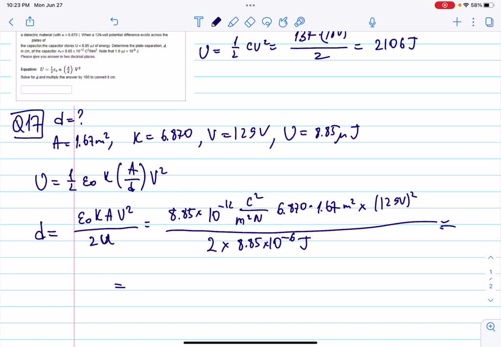 Capacitance Calculation Problems SOLVED:Problem 6 (20 Points) the capacitor_ shown Use the equation i(t ...