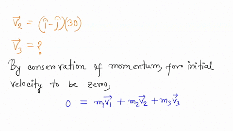 an-object-at-rest-explodes-into-three-pieces-of-equal-mass-one-moves-east-at-2omsthe-second-moves-southeast-at-30ms-what-is-the-magnitude-of-the-velocity-of-the-third-piece-46043