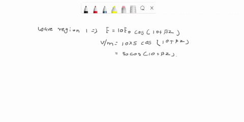 1058-region-1-is-a-lossless-medium-for-which-y0e4whereas-region-2-is-free-spacey0-if-a-plane-wave-e5-cos10yavm-exists-in-region-1findathe-total-electric-field-component-of-the-wave-in-region-56884