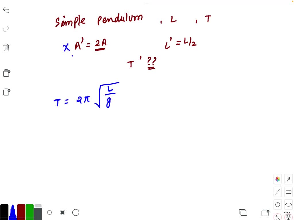 SOLVED A simple pendulum oscillates with a frequency of F herts The