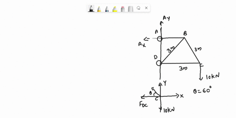 applied-mechanics-trusses-need-help-with-working-state-whether-the-members-are-in-tension-or-compression-for-questions-b-1-a-pin-jointed-truss-is-loaded-as-shown-determine-the-forces-in-memb-76598