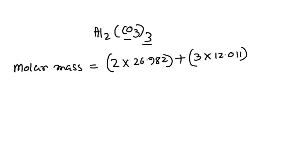 SOLVED How to find the molecular formula of aluminium carbonate using
