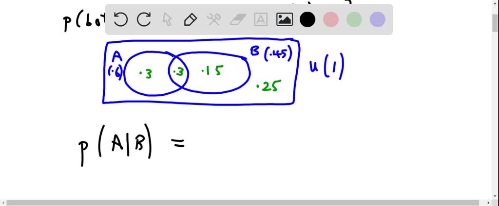 SOLVED: 11of 20 P(AIB) represents the probability that 0 Aor B occurs 0 ...