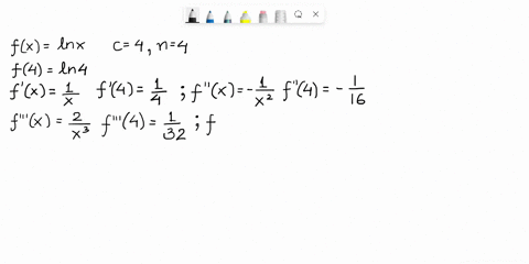 find-the-nth-taylor-polynomial-centered-at-c-fx-lnx-n-4-c-4-10567