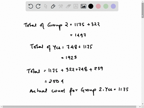 find-the-expected-count-and-the-contribution-to-the-chi-square-statistic-for-the-group-2-yes-cell-in-the-two-way-table-below-yes-no-group-1-748-259-group-2-1175-322-round-your-answer-for-the-09762