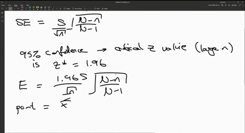 assume-simple-random-sampling-calculate-the-95-confidence-interval-estimate-for-the-population-mean-for-each-of-the-following-n1700-n70-8-x142-n1725-n-80-64-x2319-n4200-n-200-129-x563-p-roun-78862