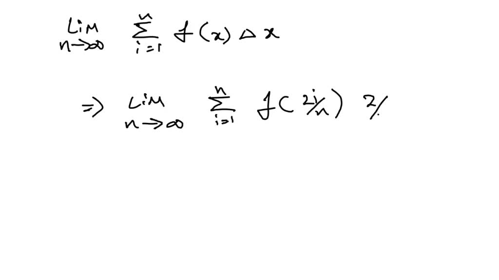 SOLVED: Write a formula for a Riemann sum for the function f(x) 3x2 ...