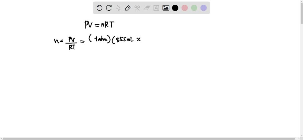 SOLVED: The number of moles of argon gas that occupies a volume of 855 ...